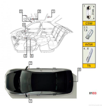 photo report on the installation of bright white LED lighting on the v50